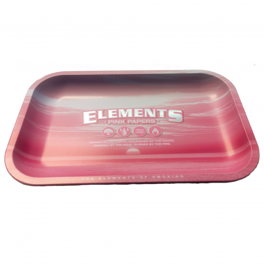 Elements Metal Rolling Tray Pink Elements Metal Rolling Trays RN Vape Shop   