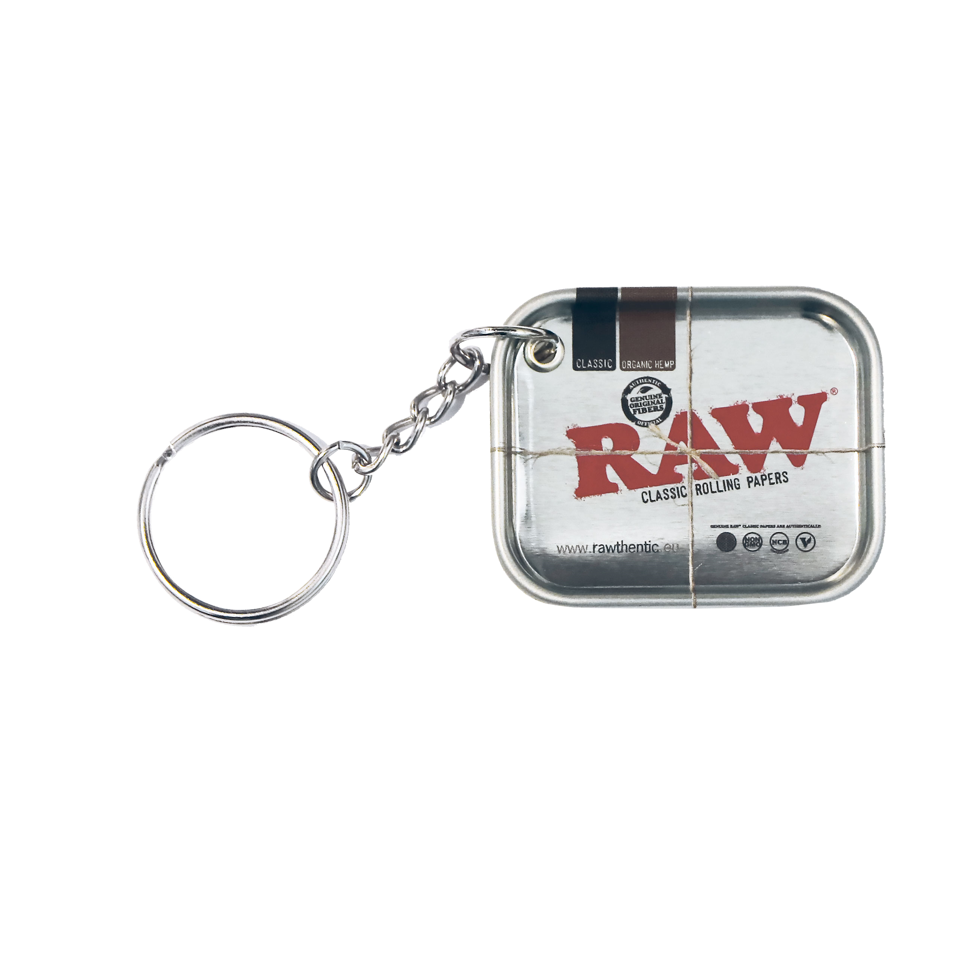 RAW Miniature Keychain Silver Tray RN Vape Shop