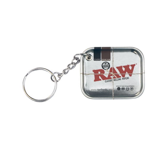 RAW Miniature Keychain Silver Tray RN Vape Shop