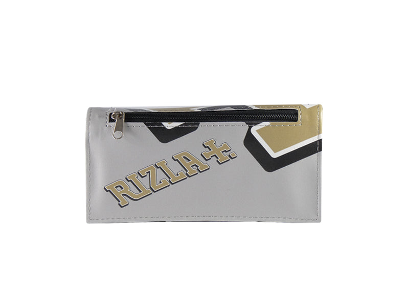 Rizla High Quality LARGE Tobacco Pouches, Faux Leather Rizla Tobacco Pouche RN Vape Shop Silver  