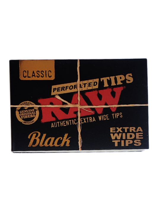 RAW Perforated Extra Wide Black Tips  RN Vape Shop   