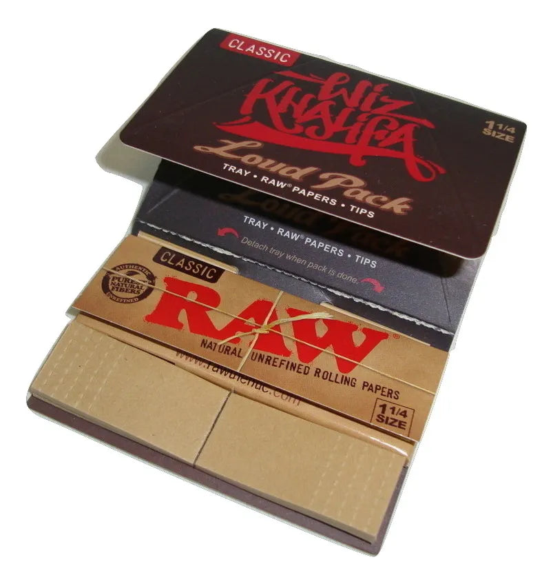 Wiz Khalifa -  Loud Pack Raw 1/4 Classic Paper With Tray Filter Tips Roach  RN Vape Shop   