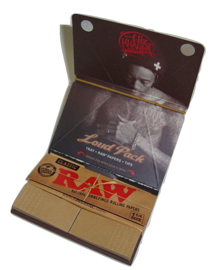 Wiz Khalifa -  Loud Pack Raw 1/4 Classic Paper With Tray Filter Tips Roach  RN Vape Shop   