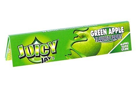 Juicy Jays King Size Slim Flavored Rolling Papers Juicy Jay's Rolls RN Vape Shop Green Apple  