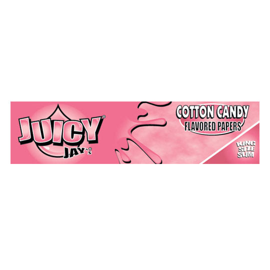 Juicy Jays King Size Slim Flavored Rolling Papers Juicy Jay's Rolls RN Vape Shop Cotton Candy  