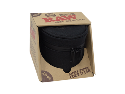 RAW Smellproof Cozy & Jar 10oz RAW Smellproof Cozy & Jar 10oz RN Vape Shop   