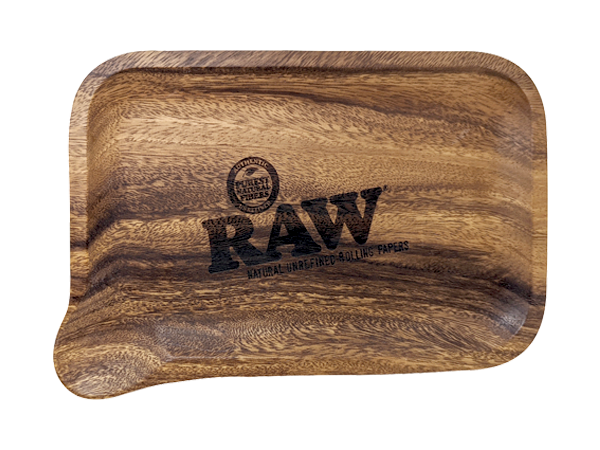 RAW Wooden Pour Rolling Tray RAW Wooden Rolling Tray RN Vape Shop   