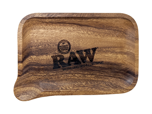 RAW Wooden Pour Rolling Tray RAW Wooden Rolling Tray RN Vape Shop   