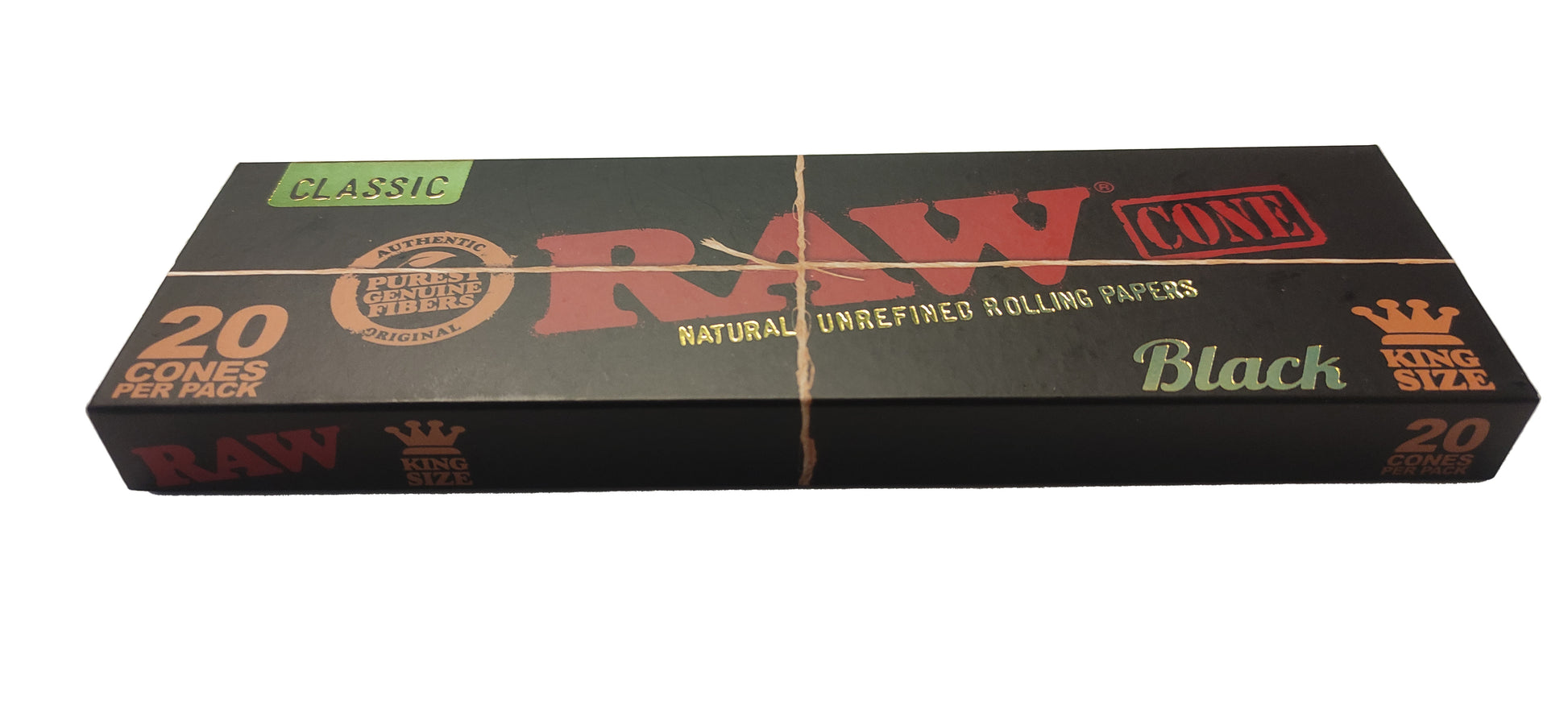 RAW Pre Rolled Cones Black Kingsize - 20 Cones Pre-Rolled Cones RN Vape Shop   