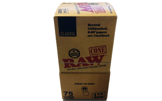 RAW Pre Rolled Cones Basic 1¼ - 75 Cones Pre-Rolled Cones RN Vape Shop   