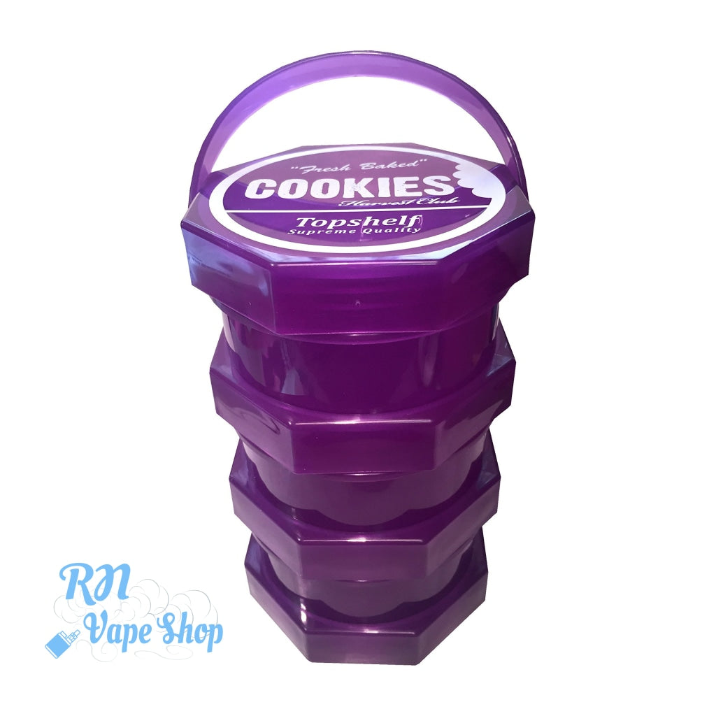 Cookies "Harvest Club" Stackable Storage Jars - 3 Piece Cookies Stacked Jars RN Vape Shop Purple  