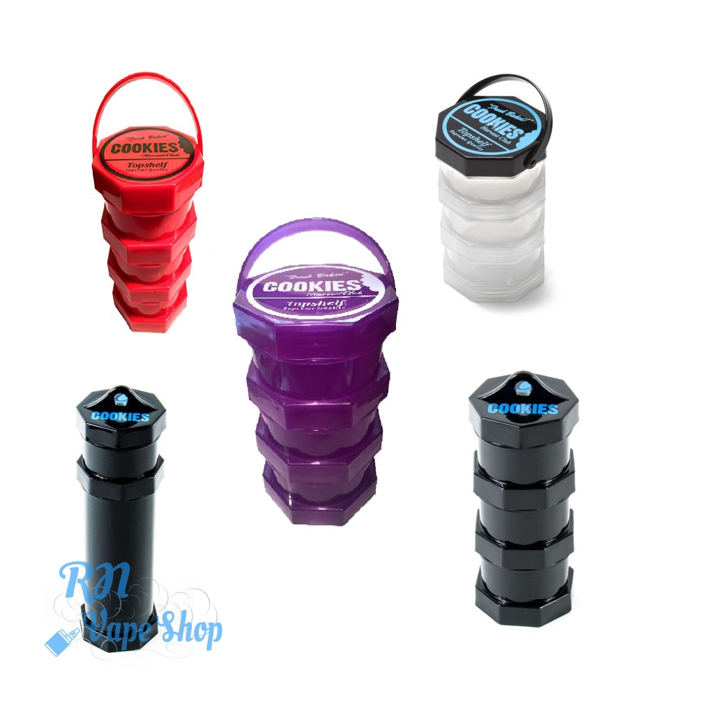 Cookies "Harvest Club" Stackable Storage Jars - 3 Piece Cookies Stacked Jars RN Vape Shop   