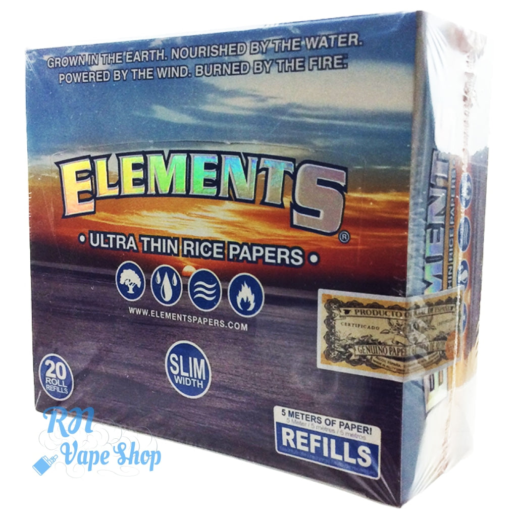 Elements 5m Roll Refill - Slim Width Elements Rolls RN Vape Shop Box of 20  