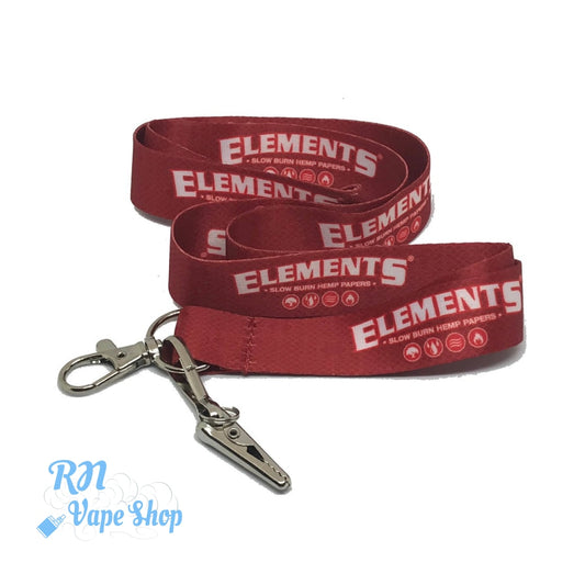 Elements Lanyard & Clip - Red Elements Lanyard & Clip RN Vape Shop   