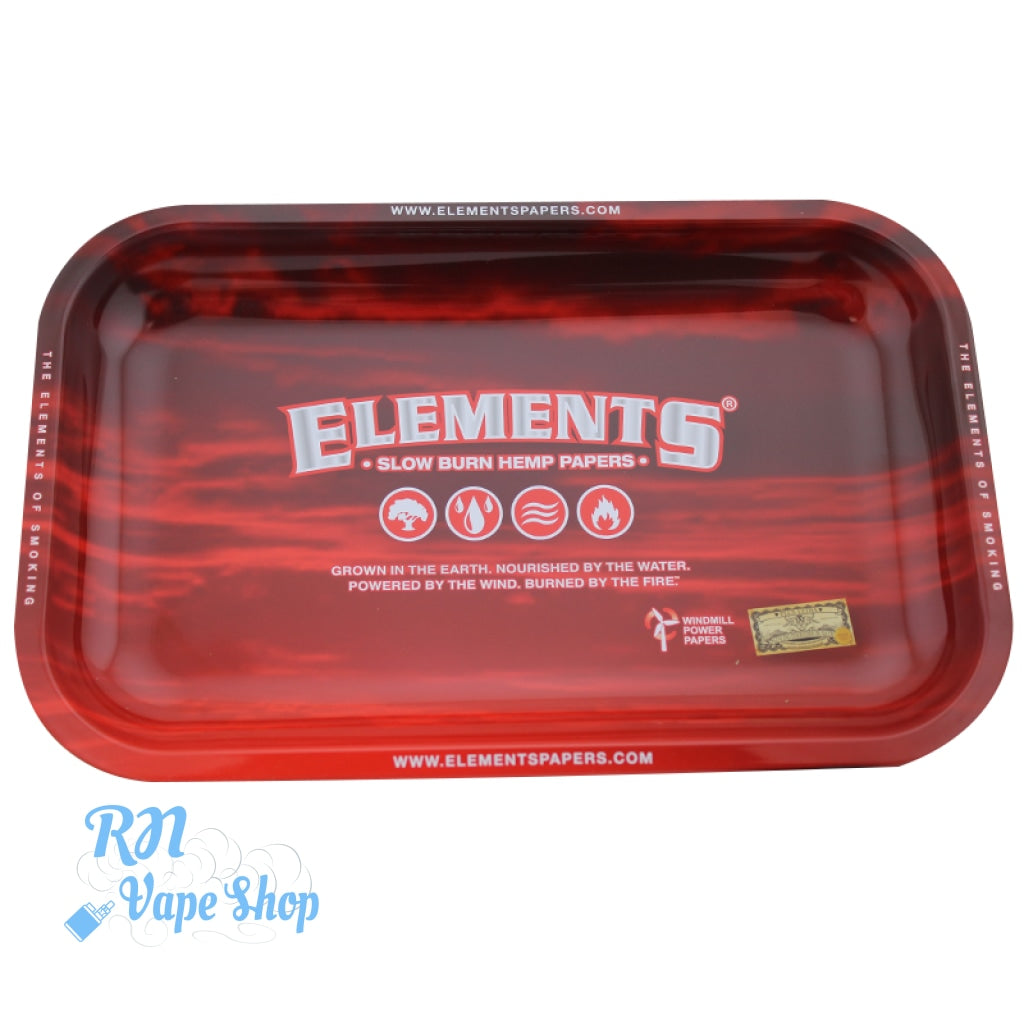 Elements Metal Rolling Trays Elements Metal Rolling Trays RN Vape Shop Red - L  