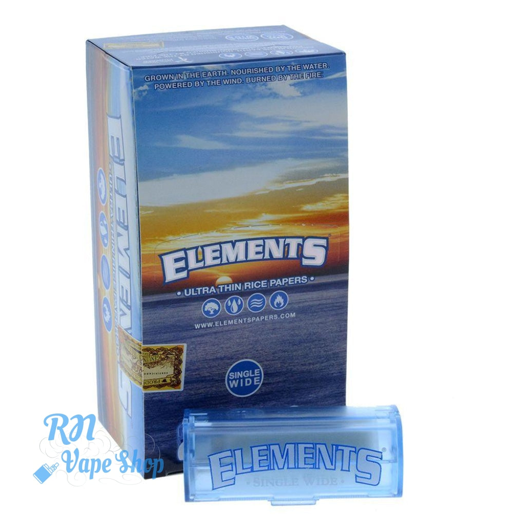 Elements Paper Single Wide 5m with Dispenser Elements Rolls RN Vape Shop Box  