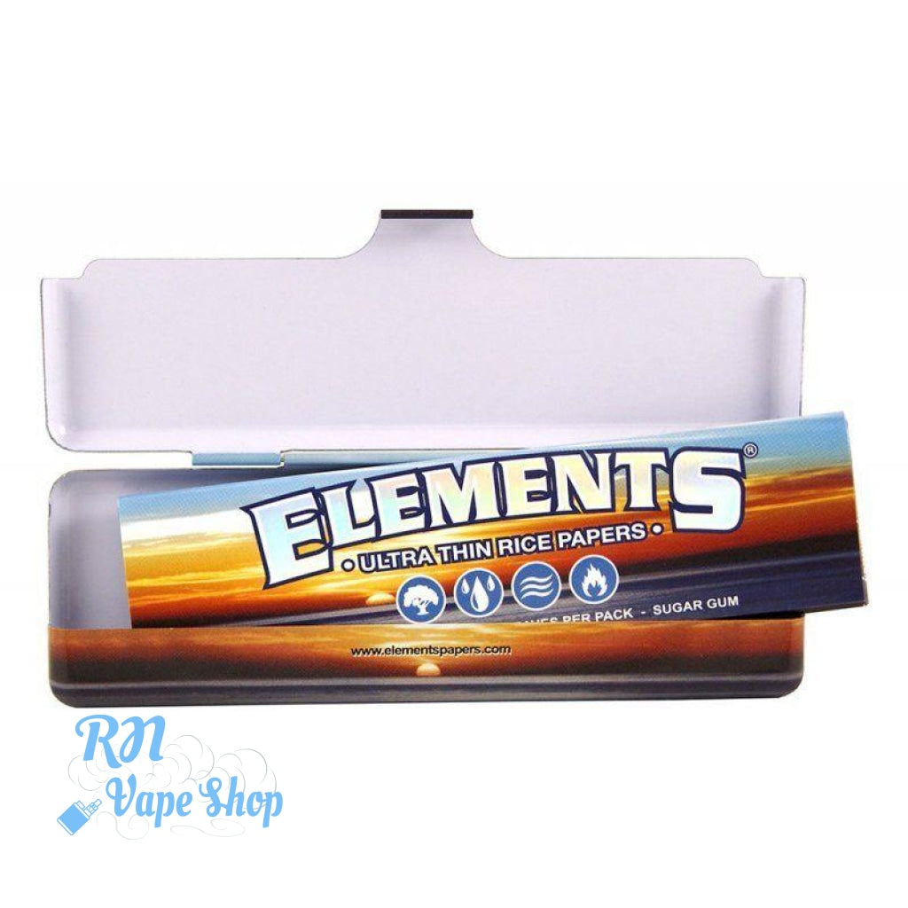 Elements Paper Tin Metal Case (Kingsize) Elements Paper King Size Tin RN Vape Shop   