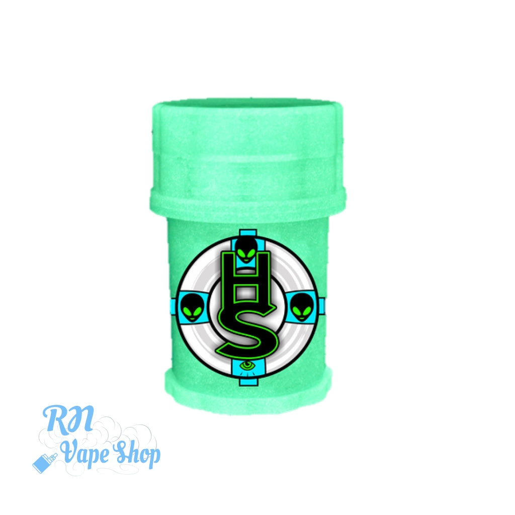 HerbSaver Grinder & Container W/Dust Catcher Herbsaver RN Vape Shop Alien Green/L-B - Glow In The Dark  