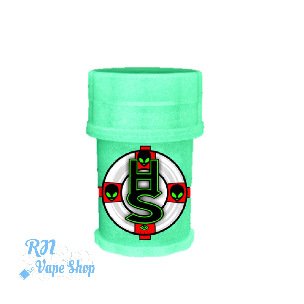 HerbSaver Grinder & Container W/Dust Catcher Herbsaver RN Vape Shop Alien Green/R - Glow In The Dark  