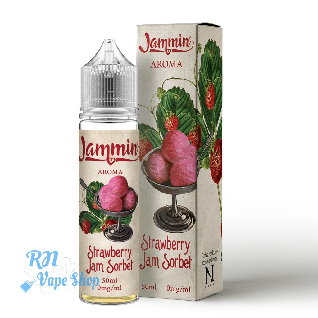 Jammin - 50ml Short Fill E-Liquid (No Nicotine) E-Liquid RN Vape Shop Strawberry Jam Sorbet  