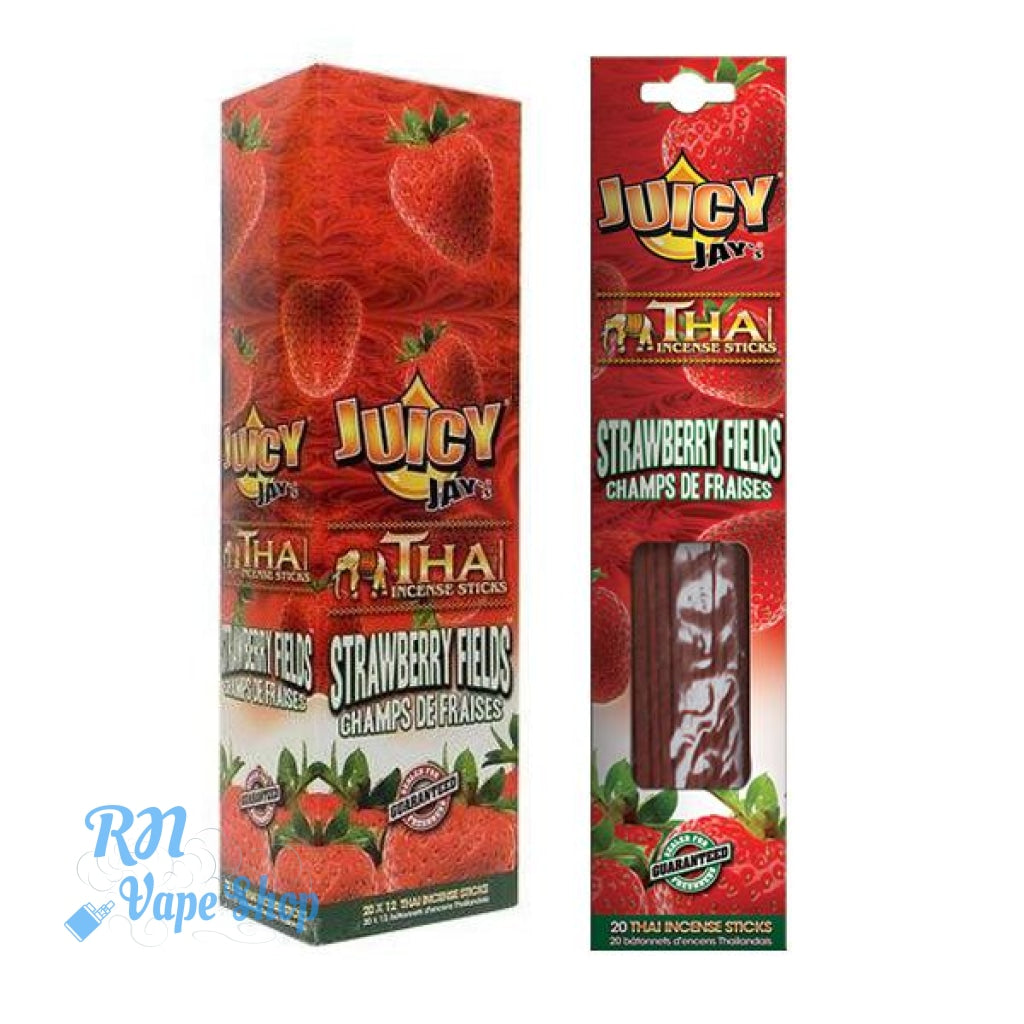 Juicy Jay's Thai Incense Sticks Strawberry Fields Incense Sticks RN Vape Shop Box  