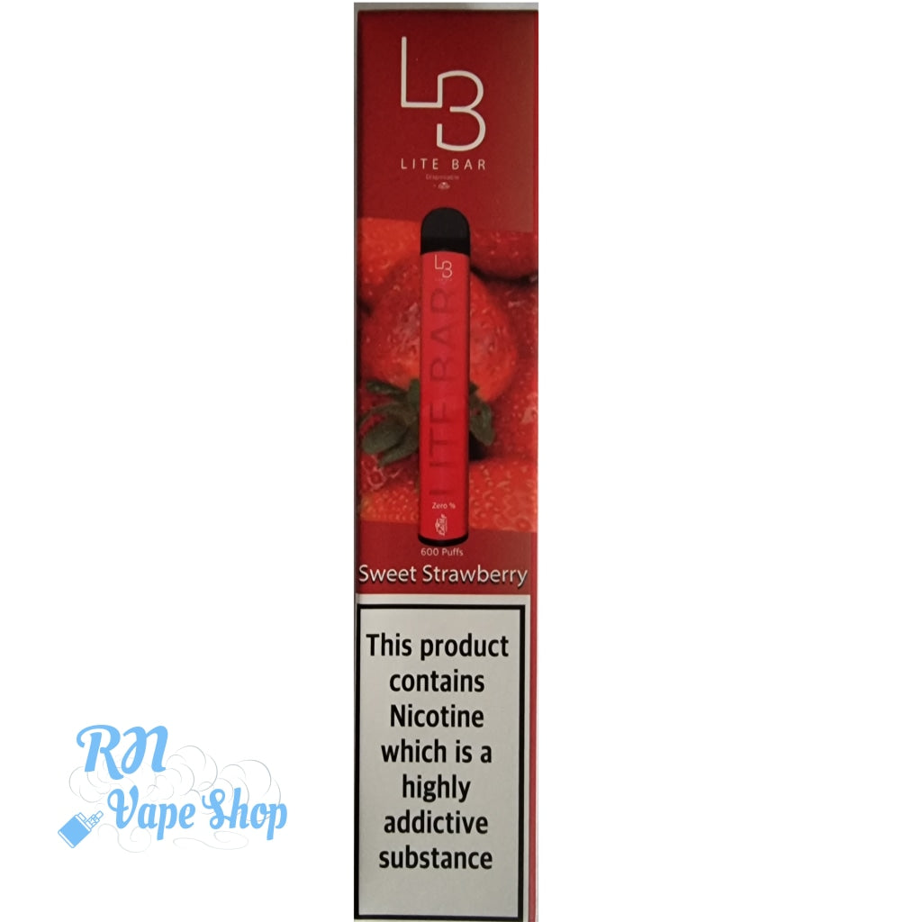 Lite Bar  - Sweet Strawberry 2ml 0% Nicotine  RN Vape Shop   