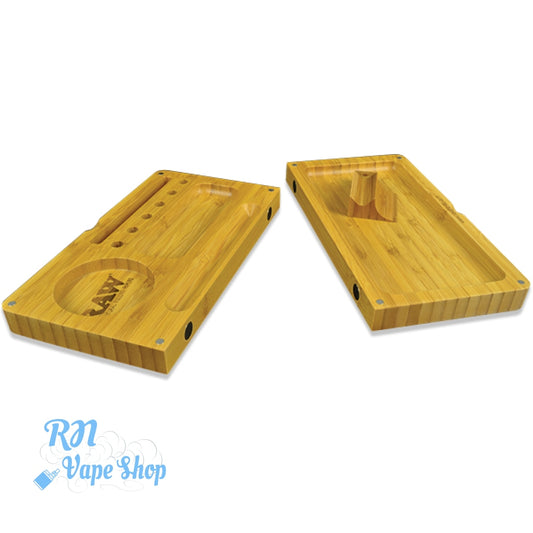 Raw Backflip Bamboo Wooden Rolling Filling Tray RAW Bamboo Rolling Tray RN Vape Shop   