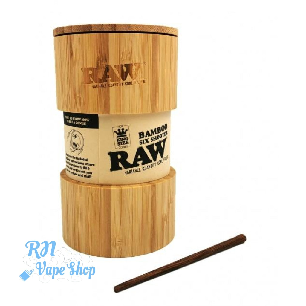 RAW Bamboo Kingsize Six Shooter Variable Quantity Cone Filler RAW Six Shooter RN Vape Shop   