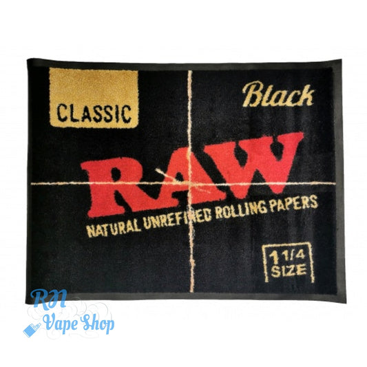 RAW Black 1 1/4 Small Floor Mat - 60cm x 80cm  RN Vape Shop   