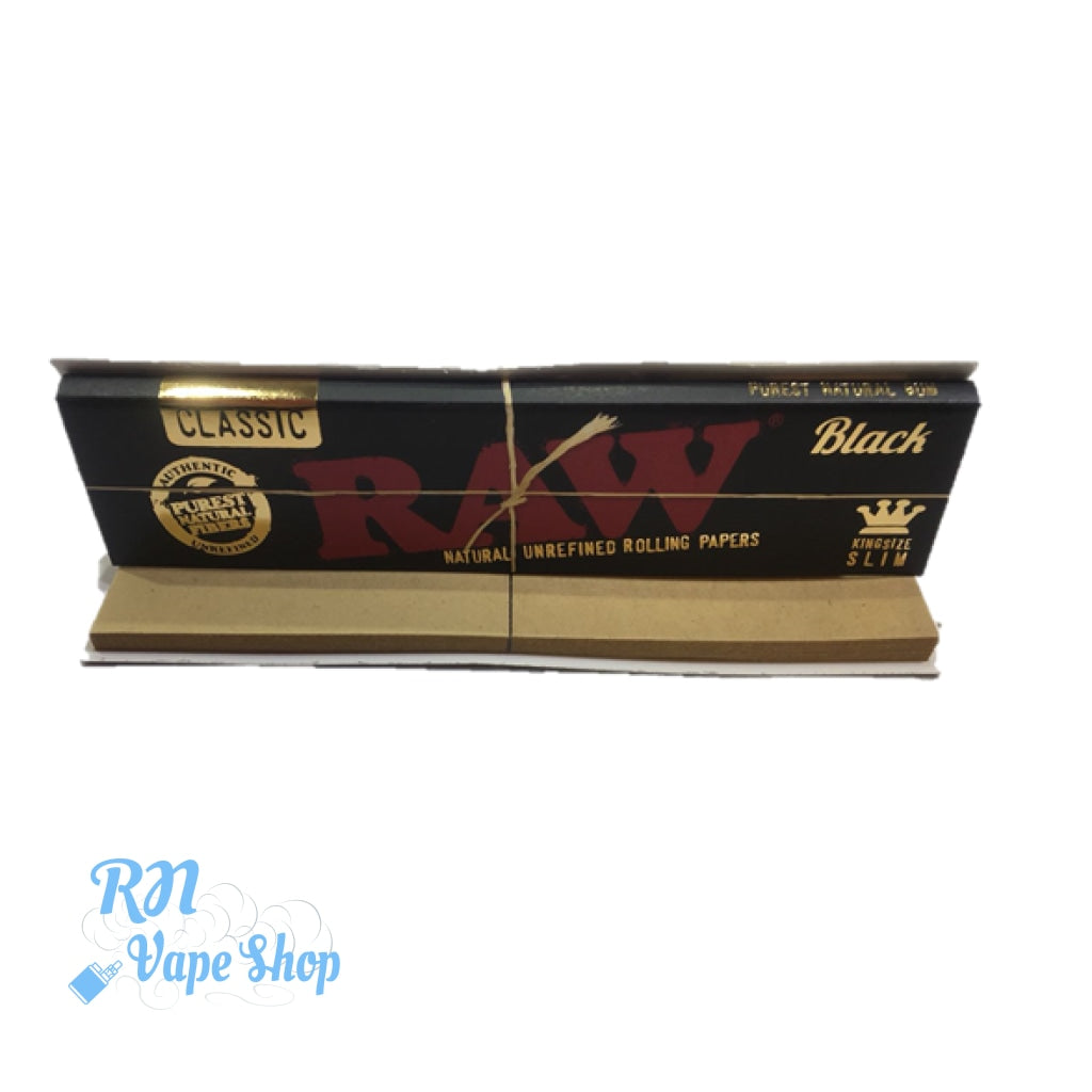 Raw Black Connoisseur Ks Slim Papers And Tips Uk Rn Vape Shop 5133