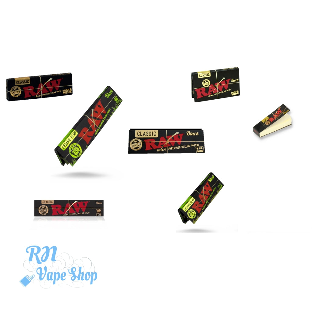 RAW Black Rolling Paper Pack  RN Vape Shop   