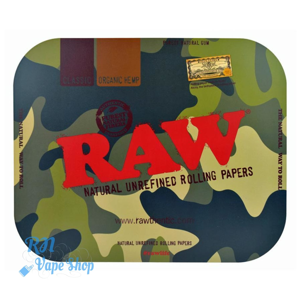 RAW Camo Magnetic Tray Cover - Large RAW Rolling Tray Magnetic Cover RN Vape Shop   