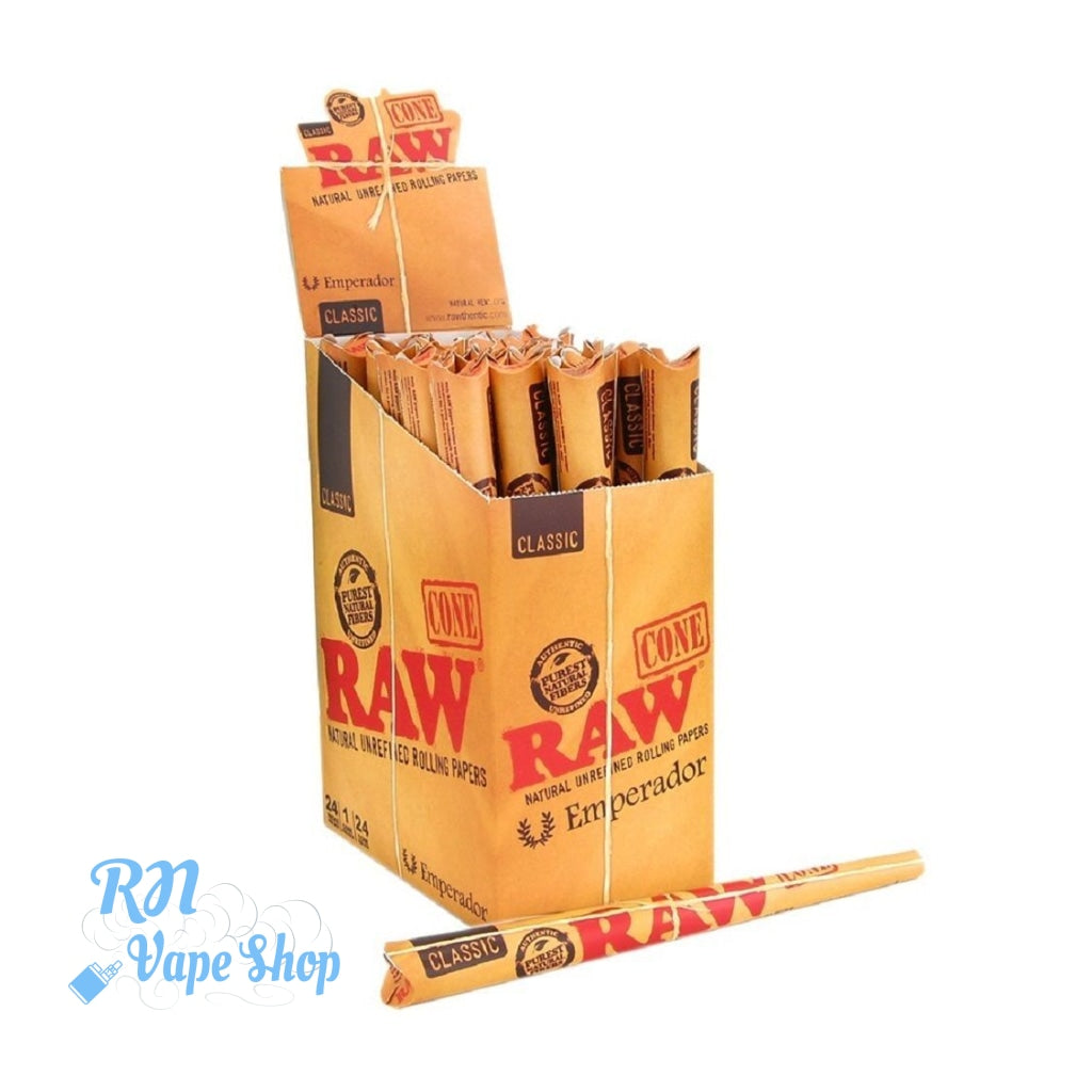 RAW Classic Emperador 7¼ Inch Pre-Rolled Cones Pre-Rolled Cones RN Vape Shop Box  