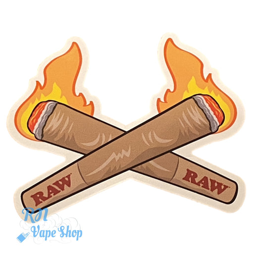 RAW Crossing Cones Sticker RAW Stickers RN Vape Shop   