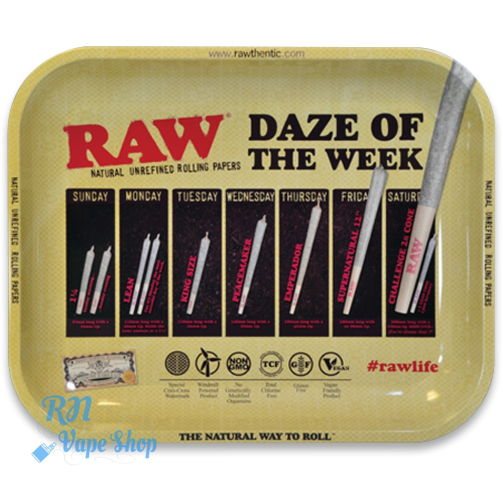 RAW Daze of the Week Rolling Tray RAW Rolling Trays RN Vape Shop   