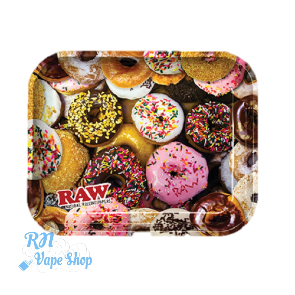 RAW Donut Metal Rolling Tray Medium RAW Rolling Trays RN Vape Shop   