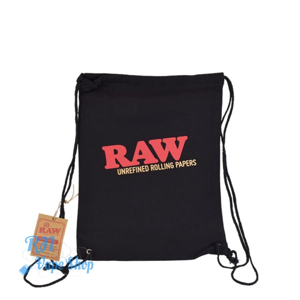 RAW Drawstring Bag - Black RAW Drawstring Bag RN Vape Shop   