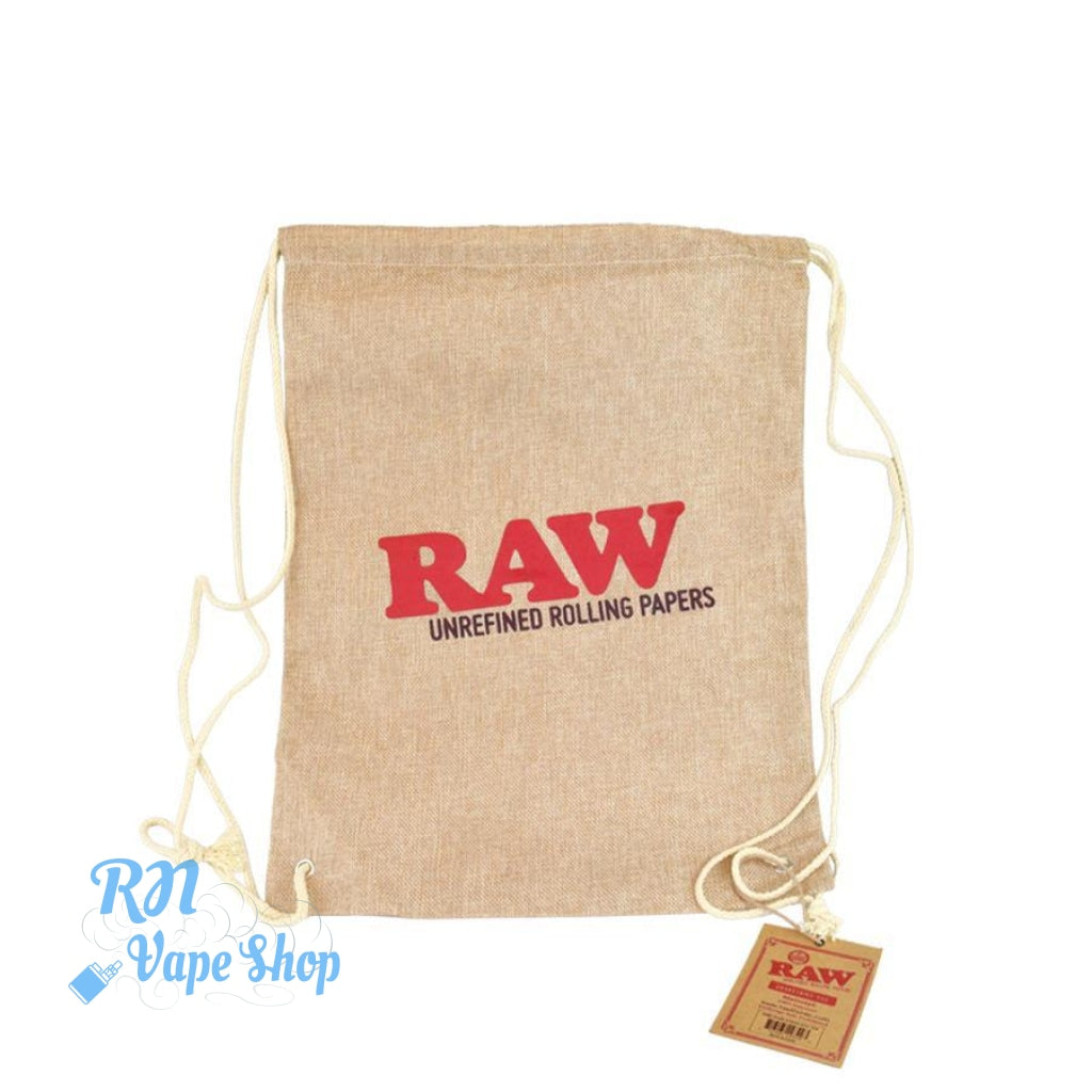 RAW Drawstring Bag - Tan RAW Drawstring Bag RN Vape Shop   