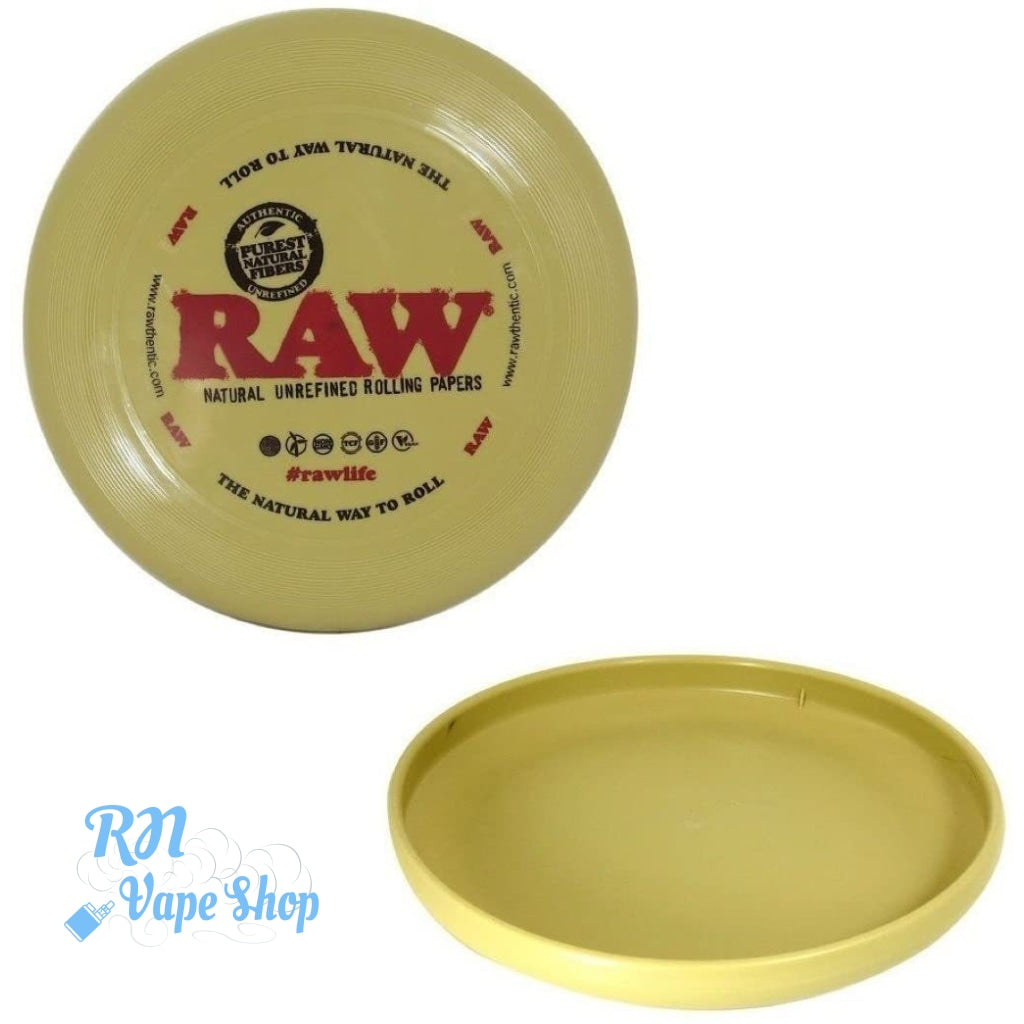 RAW Flying Disc Frisbee Rolling Tray RAW Round Rolling Tray RN Vape Shop   