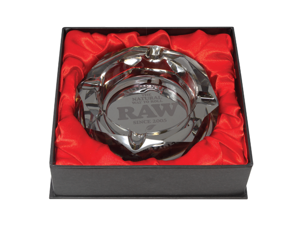 RAW Prism Glass Ashtray - Dark Side Raw Rolling Papers Crystal Ashtray Heavy Duty RN Vape Shop   