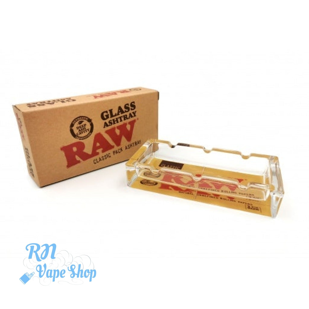 RAW Glass Classic Pack Ashtray Raw Rolling Papers Crystal Ashtray Heavy Duty RN Vape Shop   