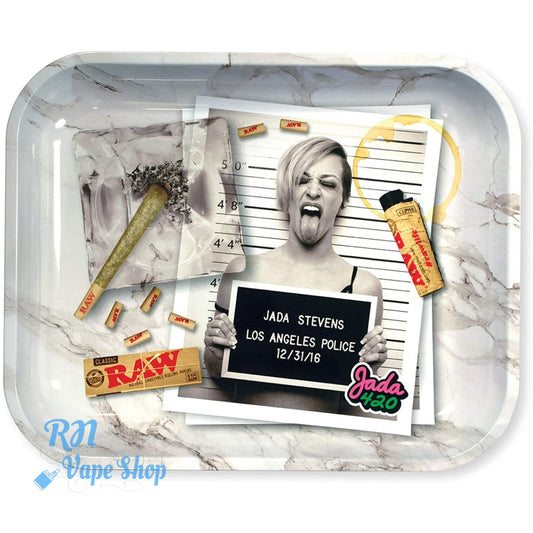 RAW Jada Stevens Metal Rolling Tray RAW Rolling Trays RN Vape Shop   