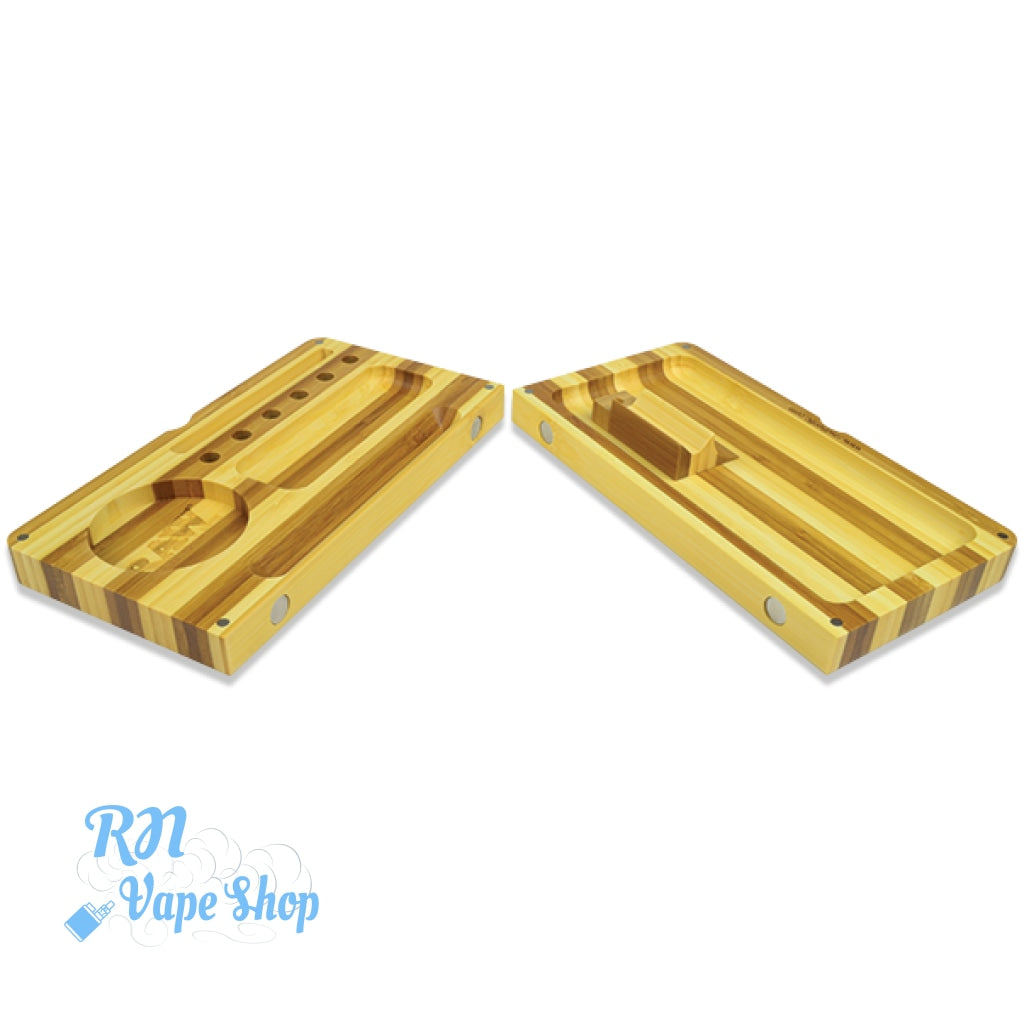 RAW Limited Edition Striped Bamboo Backflip Rolling Tray RAW Bamboo Rolling Tray RN Vape Shop   