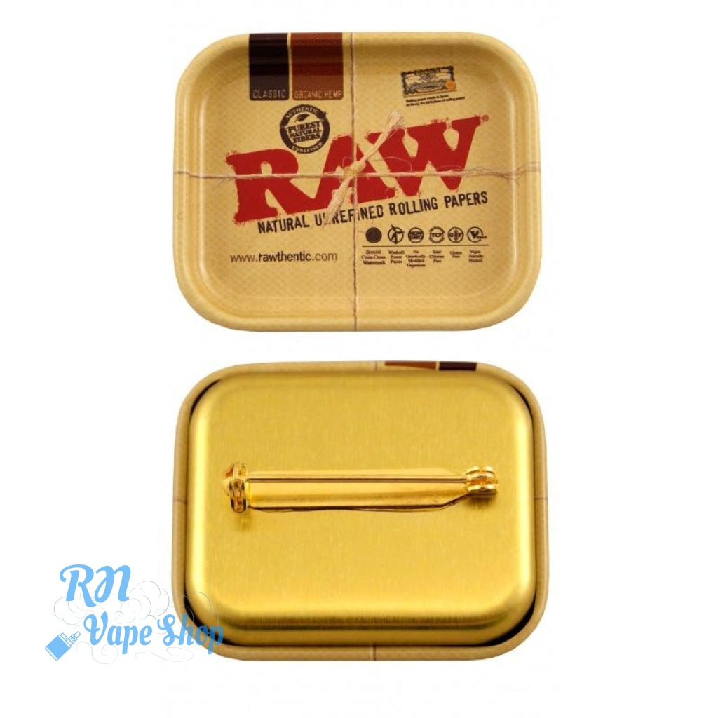 RAW Miniature Tray Pin Badge RAW Badge RN Vape Shop   