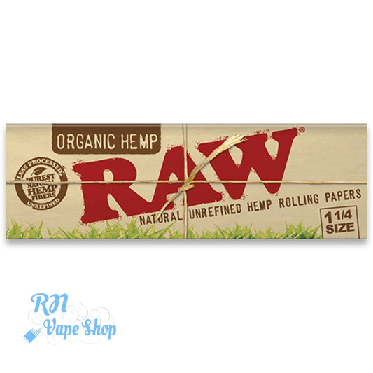 RAW Organic Hemp 1¼ Rolling Papers RAW Papers & Tips RN Vape Shop Single  