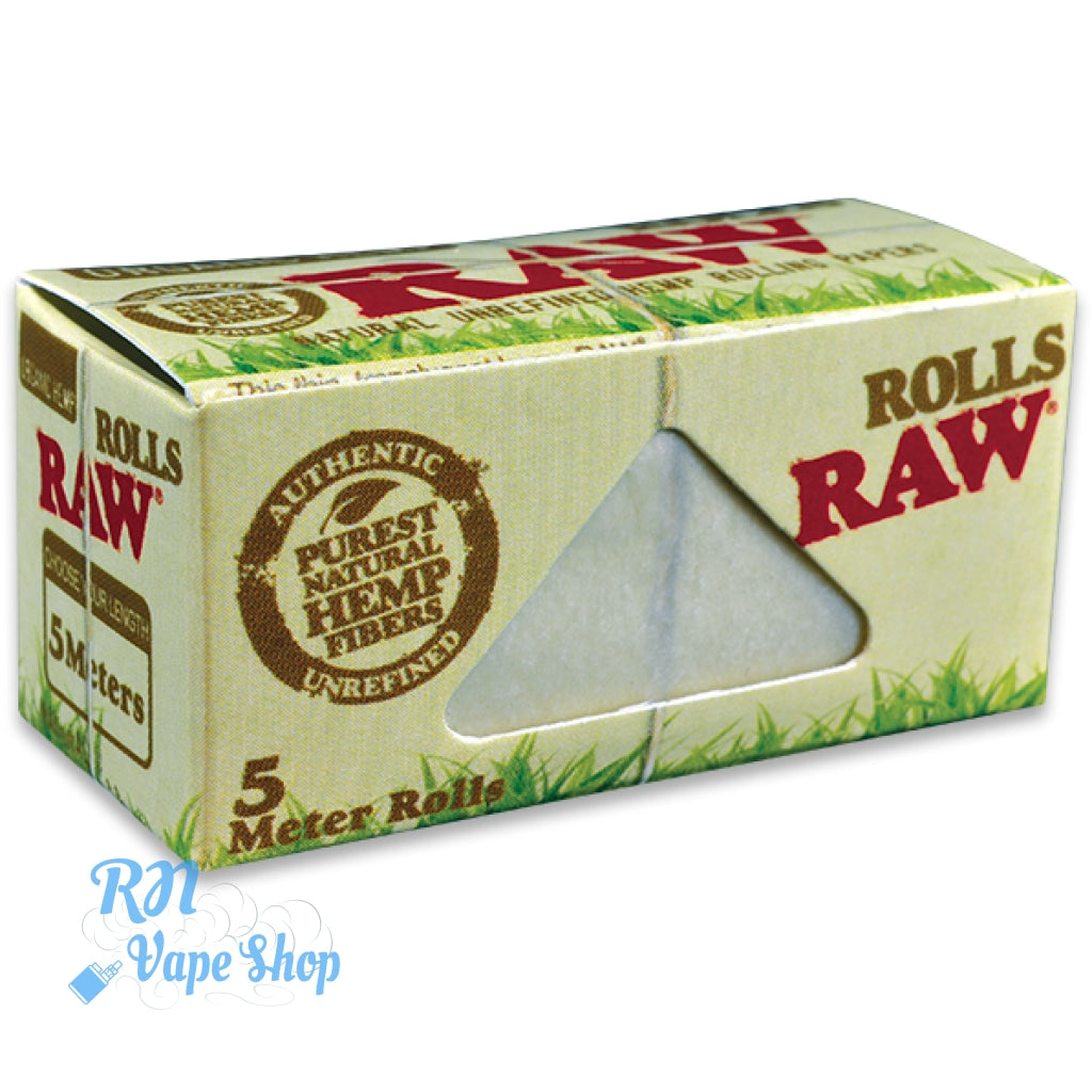 RAW Organic Hemp Rolls 5m Rolling Paper  RN Vape Shop Single  