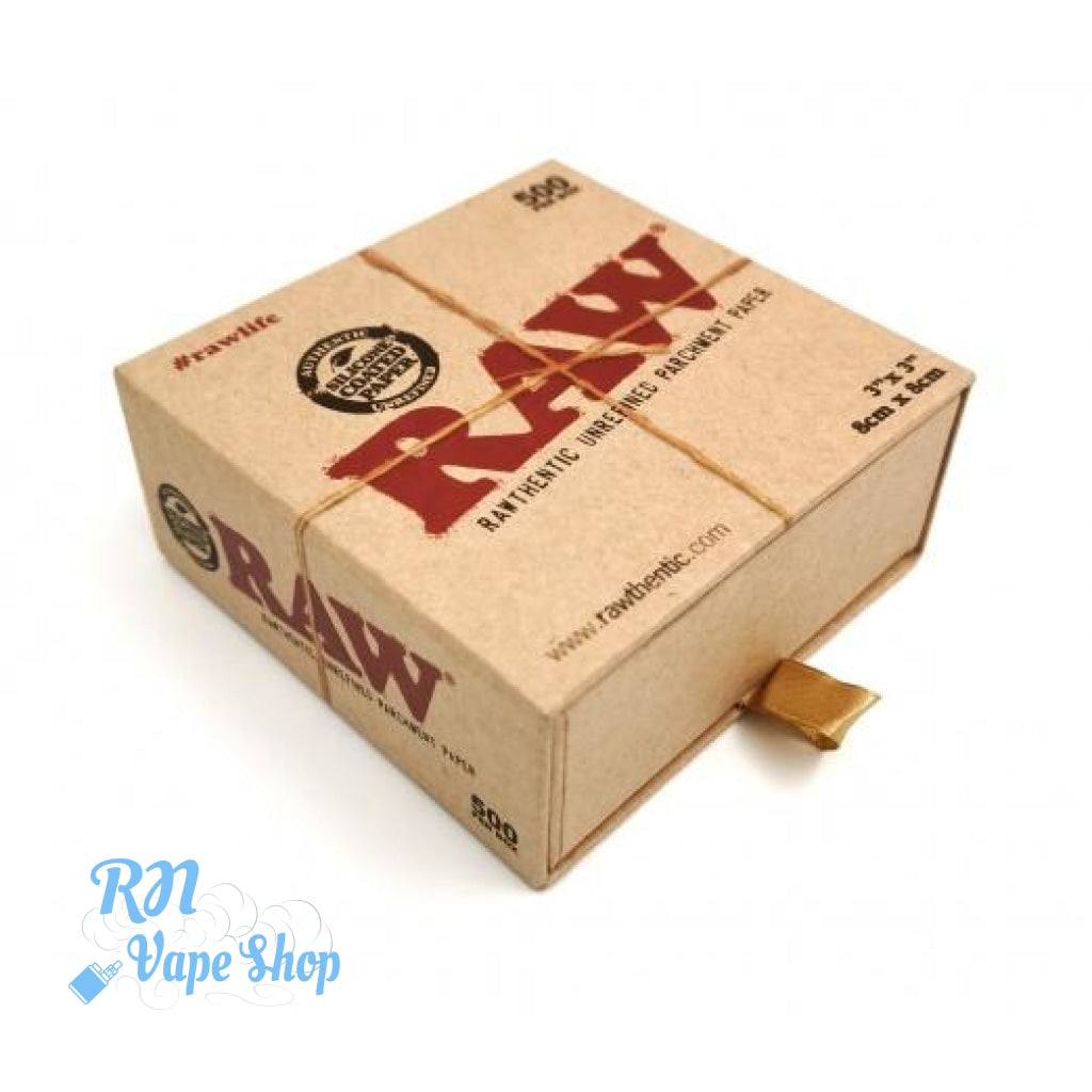 RAW Parchment Paper Squares - 500 Per Box - 8cm x 8cm Parchment Paper Squares RN Vape Shop   