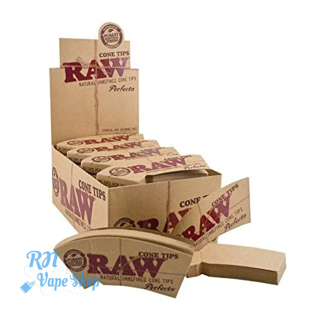 RAW Perfecto Cone Tips RAW Papers & Tips RN Vape Shop Box of 24  