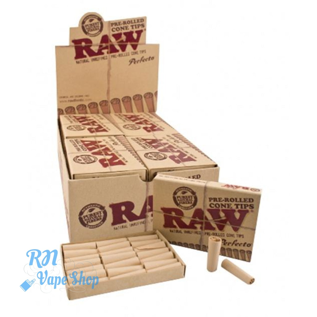 RAW Perfecto Pre-Rolled Cone Tips RAW Papers & Tips RN Vape Shop Box  