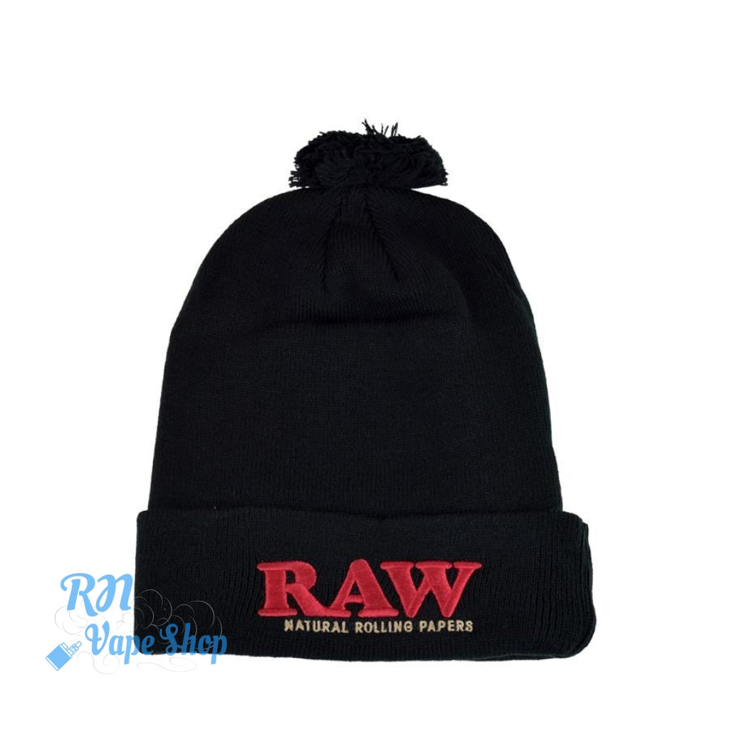 RAW Pom Pom Beanie - Black RAW Pom Pom Beanie - Black RN Vape Shop   